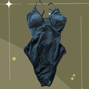 ✨ Nib TA3 Mesh One Piece Swimsuit Size Large Extra Long In Black